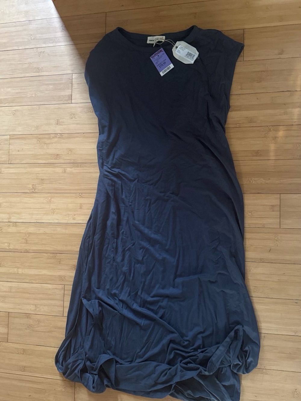 Johnny Was soft navy maxi dress
